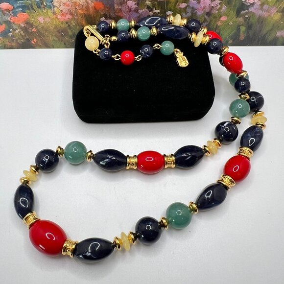 Liz Claiborne Multi-Color Acrylic Necklace - Picture 3 of 5